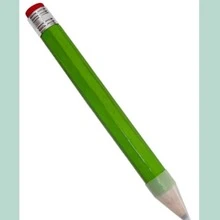 1入組綠色巨大木頭緩解壓力鉛筆 - 綠色 - 查看 2