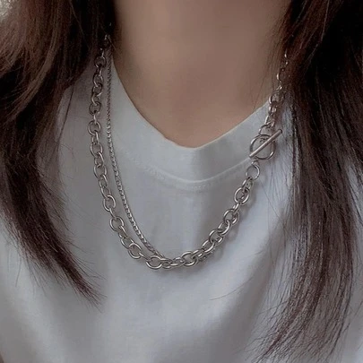 極簡OT搭扣鏈條樣式項鍊