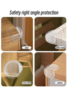 4pcs Corner Protector For Baby, Protectors Guards - Furniture Corner Guard & Edge Bumpers - Baby Proof Bumper & Cushion To Cover Sharp Furniture & Table Edges - Clear - View 6