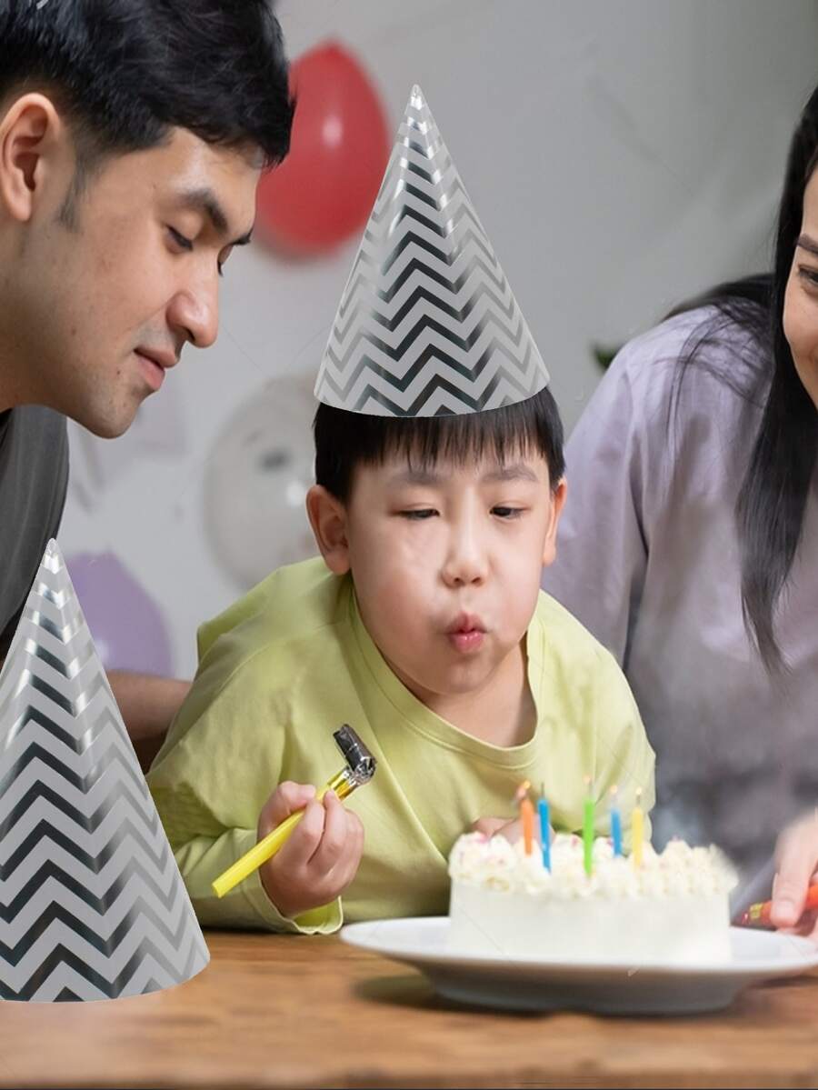 10入組波浪點鍍金派對帽,生日宴會裝飾,兒童成人生日裝飾紙帽,創意小禮物,假期配件,生日派對用品,生日禮物,派對裝飾用品