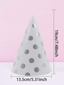 10入組波浪點鍍金派對帽,生日宴會裝飾,兒童成人生日裝飾紙帽,創意小禮物,假期配件,生日派對用品,生日禮物,派對裝飾用品