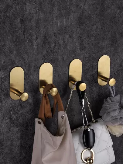 1入組粘性掛鉤，用於衣服/廚房/浴室/門存儲，壁掛式，無需鑽孔