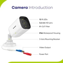 SANNCE Security Camera System CCTV, 8 Channel 5-In-1 DVR, 4PCS 1080p HD Surveillance Cameras,Indoor Outdoor Cameras With Night Vision,NO Hard Disk/1TB Drive Disk/2TB Drive Disk - 0TB - 查看 10