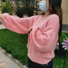 金銀絲針織紗,純的真絲串珠紗布&閃閃發光亮片纱线DIY披肩圍巾纱线球 - 薄荷綠 - 查看 7