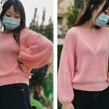 金銀絲針織紗,純的真絲串珠紗布&閃閃發光亮片纱线DIY披肩圍巾纱线球 - 薄荷綠 - 查看 6