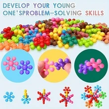 150入組含盒建築積木兒童STEM玩具，相互鎖定的實心塑膠教育玩具套裝，適用於3歲以上的學前男女孩，安全材料創意兒童玩具，學校、學生、文具、學用品 - 彩色 - 查看 4