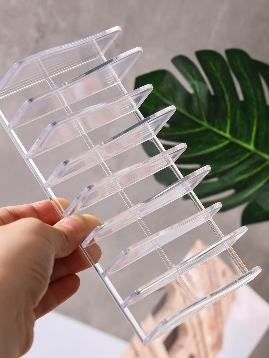 眼影調色板收納盒帶單顏色粉末狀,抽屜和線格分隔物適用於化妝盒書桌 - 無色 - 查看 1