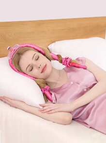 4 件/套粉紅女式無熱捲髮器套件,現代不織布,適合家庭使用 - 玫紅色 - 查看 3