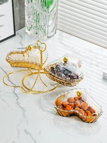 1 Set Champagne Heart-Shaped Candy Tray Christmas Gift - Champagne - View 3