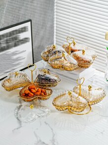 1 Set Champagne Heart-Shaped Candy Tray Christmas Gift - Champagne - View 1