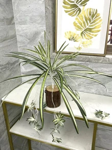 1入組塑料人造植物現代綠色家用人造植物 - 綠色 - 查看 3