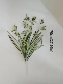 1入組塑料人造植物現代綠色家用人造植物 - 綠色 - 查看 5