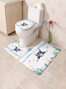 1 Miếng Tàu ngầm Hình con mèo Polyester Không thấm nước & Cách nhiệt Rèm cửa nhà tắm / Phòng tắm Chống-Mặt trượt - Nhiều màu - Xem 4