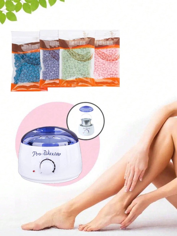 Wax Warmer Kit, Ontharing Waxing Kit met 4 Harde Wax Bonen Doel voor