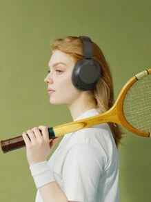 Envoltura Completa Del Oído Del Headwear Insonoro Con Los Auriculares Inalámbricos Plegables Del Micrófono - Negro - Ver 2