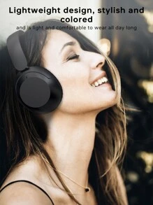 Envoltura Completa Del Oído Del Headwear Insonoro Con Los Auriculares Inalámbricos Plegables Del Micrófono - Negro - Ver 6