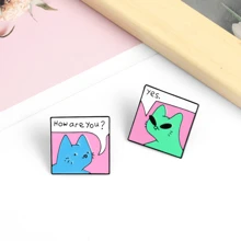 2入組女士可愛貓形鋅合金胸針,絲巾釦,扣針,徽章,適用於日常穿搭,配飾或手提包