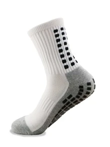 1 Cặp Vớ Bóng Đá Tròn Bằng Silicon Hút Chân Không Chống Trượt Tất Bóng Đá Thể Thao Nam Nữ Bóng Chày Bóng Bầu Dục - trắng - Xem 2