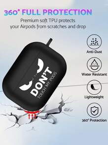 带钥匙链的柔软减震保护壳，兼容第二代 AirTag - 黑與白 - 查看 3