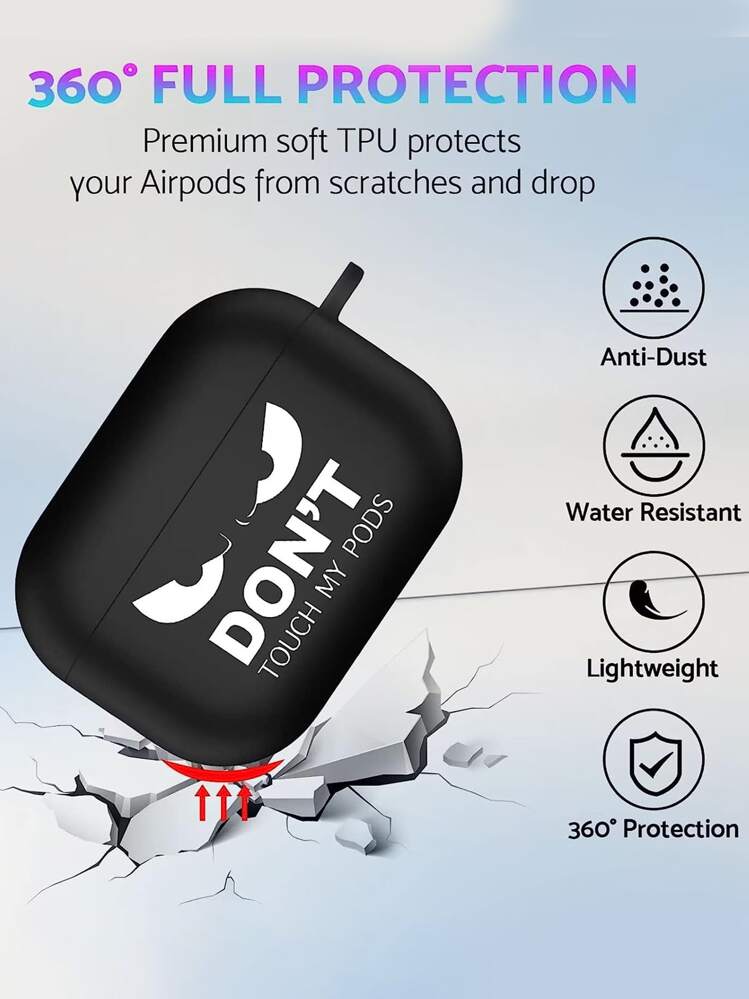 נרתיק מגן רך סופג זעזועים עם מחזיק מפתחות תואם AirTag דור 2 - שחור ולבן - ראה 3