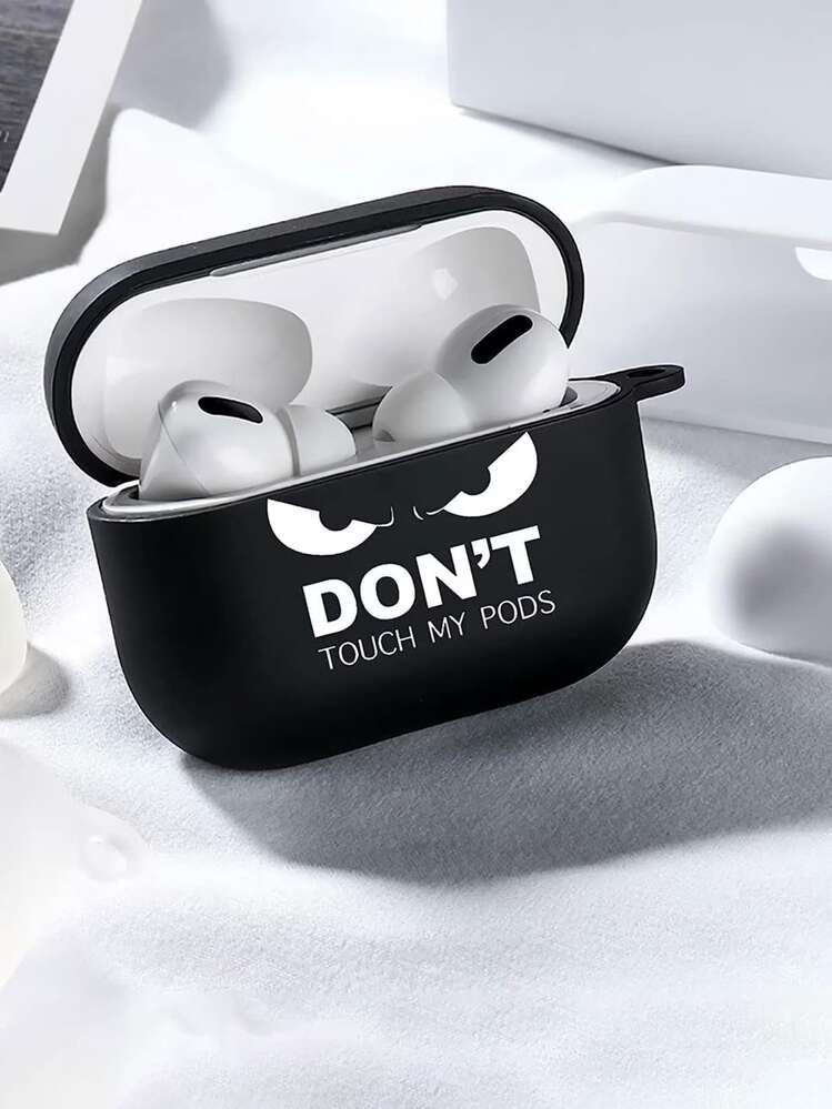 נרתיק מגן רך סופג זעזועים עם מחזיק מפתחות תואם AirTag דור 2 - שחור ולבן - ראה 2