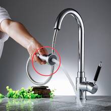 Kitchen Faucet Spray Head 2 Function Kitchen Tap Spray Head Replacement Part Anti-Splash Shower Head for Kitchen Pull Out Tap & Bathroom Mixer Faucet, Universal G 1/2-inch - Chrome Finish - Grey - View 5