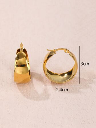 1對大號時尚派對耳環（鏡面）