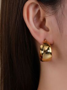 1對大號時尚派對耳環（鏡面）