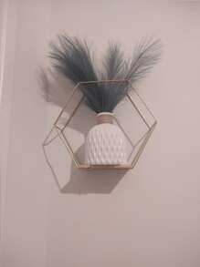 [Christmas Room Decor]2pcs [Comes With Hook] L-Sized And S-Sized Iron Wall-Mounted Decorative Storage Rack No-Drill, Suitable For Living Room, Study Room And Display Of Potted Plants, Dolls Or Accessories, Etc. - Gold - View 6