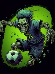 Conjunto De Pijama Ajustado Con Estampado De Esqueleto Y Fútbol De Tween Boy - Multicolor - Ver 3