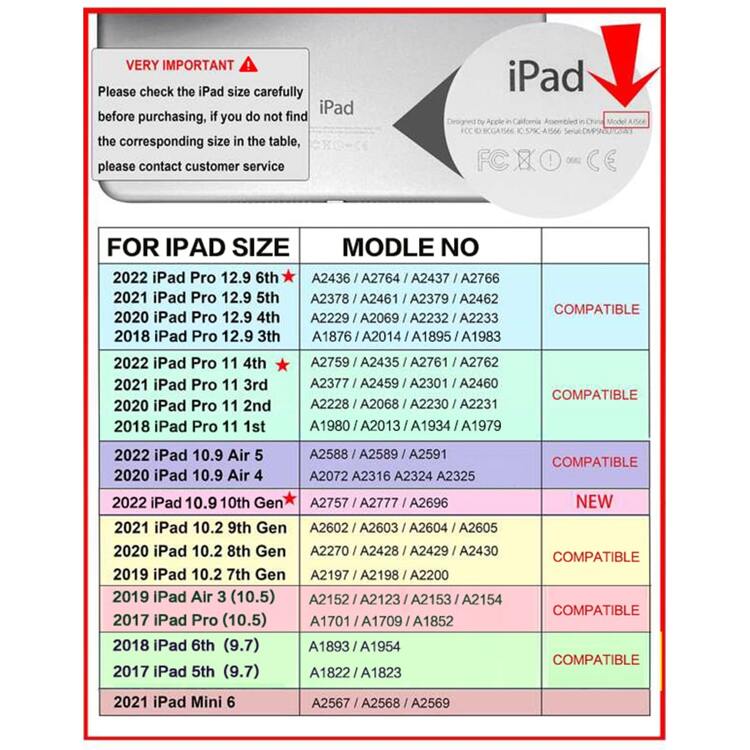 360度可旋轉保護套適用於iPad - 黑色 - 查看 2