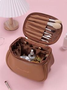 Buchstaben-Grafik PU Make-up Tasche, Make-up Tasche, Make-up Etui, Kosmetiktasche, Kulturbeutel, Packwürfel, Reiseessentials, Kreuzfahrtessentials, Studentenwohnheim-Essentials, Brautjungferngeschenke, Muttertagsgeschenke, Geburtstagsgeschenke, Geschenke für Freunde und Lehrer, Heimdekoration, Bad, Wohnzimmer, Schlafzimmerdekoration, Badorganizer, Schmuckorganizer, Lippenpflege-Organizer, Nagellackorganizer, Aufbewahrung Make-up Organizer, Make-up Koffer, Make-up Reise Kulturbeutel, Essentials Geschenke, Aufbewahrung, Reißverschluss, Accessoires, Nagel, Weihnachtsgeschenke, Tasche, Reise, Geschenke für Frauen, Damennotwendigkeiten, Reiseessentials, Tasche, Clutch / kleine Handtasche, Necessaire, Make-up Organizer, Make-up Organizer, Tasche, Pinseletui, Mini Tasche, Tasche mit großer Kapazität