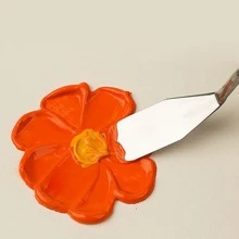 7pcs Palette Knife Set, Selection Of Different Sizes And Styles Of Stainless Steel Palette Knives.,Back To School,School Supplies