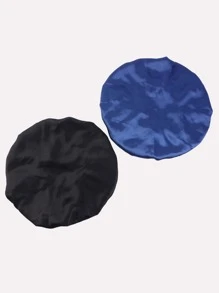 2入組 女士寬邊高彈性頭帶睡眠帽化療帽防髮帽 - 彩色 - 查看 3