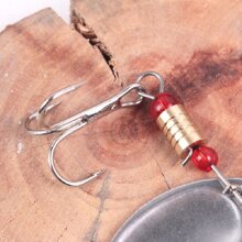 10入組釣魚誘餌旋轉餌,黑鯛/鱒魚/鮭魚用硬質金屬旋轉釣鉤餌套裝,配有釣魚用品盒 - 彩色 - 查看 5