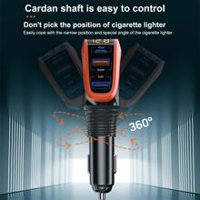 Letter Graphic 66W 90W Digital Display 4 In 1 Car Fast Charger With Lighter - Beige - View 8