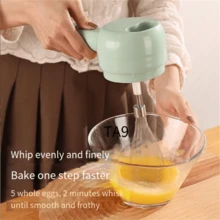 1pc-3 In 1 Handheld Food Processor, Garlic/chili/garlic Powder Mincer And Meat/egg Beater Automatic Grinder For Home Use - White - View 7