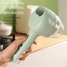 1pc-3 In 1 Handheld Food Processor, Garlic/chili/garlic Powder Mincer And Meat/egg Beater Automatic Grinder For Home Use - White - View 6