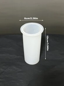 Diy Mini 3d Vertical Stripe Silicone Mold For Making Flower Vase, Dry Flowers Display, Gypsum Mold - White - View 2