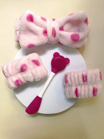 柔软舒适的面部化妆头带，1 件蝴蝶结发带女士时尚可爱柔软卡罗尔羊毛蝴蝶结蝴蝶结化妆美容淋浴弹性发带发带头带、护肤、房间装饰、家居装饰、卧室装饰、浴室、圣诞礼物、浴室装饰、旅行、旅行用品、婚礼、圣诞派对、妈妈礼物、家居、房间、家居装饰、圣诞礼物、送给妈妈的礼物、生日、粉色房间装饰、客厅装饰、卧室、男士礼物、爸爸礼物、蘑菇、新年、妈妈、配饰、送给爸爸的礼物、朋友、有趣的礼物