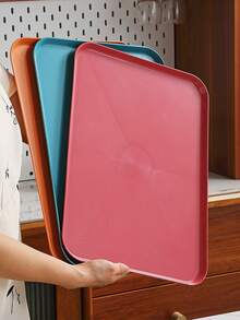 1入組43cm特大號託盤適用於咖啡,,零食,燒烤或者麵包 - 紅色 - 查看 5