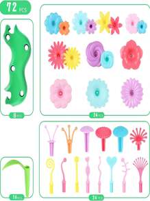 52pcs Flower Garden Building Set, Arts And Crafts For Girls Toddler, Toys Gifts For 3-6 Year Old Girls And Boys, Flower Garden Building Toy, STEM Educational Activity Preschool Boys Girls ToysSchool, Student,Stationery,School Supplies