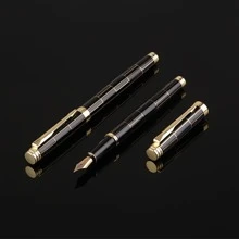 Mujer 1 pieza Pluma fuente 0,5 mm recargable - fino punto , negro tinta elegante firma regalo para hombres , escuela , oficina , negocio - Negro - Ver 2