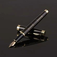 Mujer 1 pieza Pluma fuente 0,5 mm recargable - fino punto , negro tinta elegante firma regalo para hombres , escuela , oficina , negocio - Negro - Ver 1