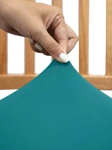 1入組防水彈性滌綸纖維椅套在藍綠色藍色的,合適的適用於客廳,餐廳,臥室,學習,四可用 - 水鴨藍 - 查看 5