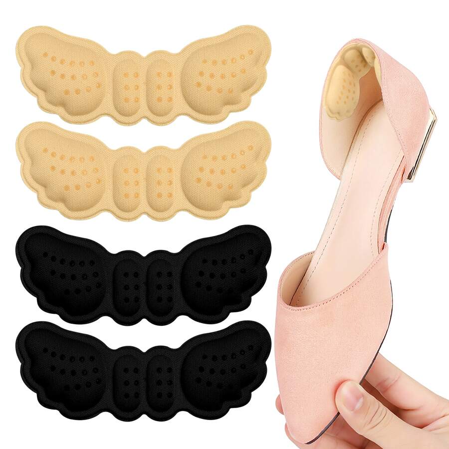 2 Pairs of Sponge Heel Pads, Foot Care Heel Cushion, Heel Shoe Insoles
