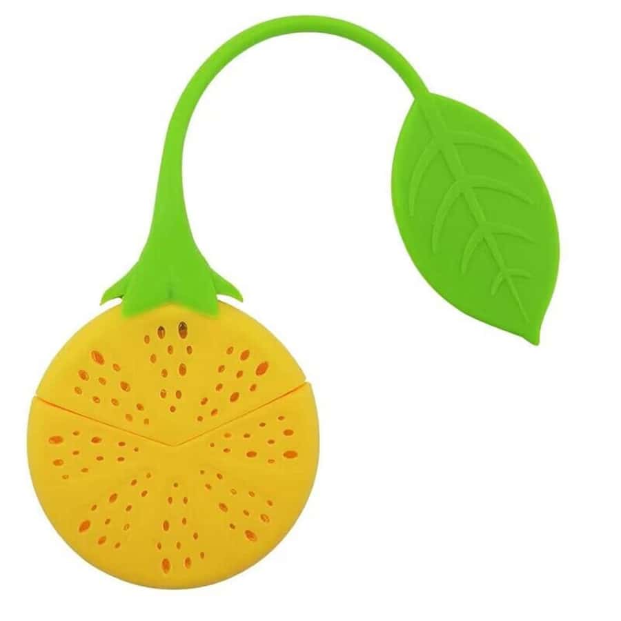 1入組檸檬形矽膠濾茶器適用於水果和過濾