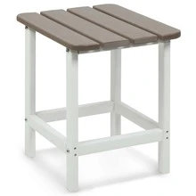 Aoodor Outdoor Side Table, Square Adirondack Patio End Table For Patio, Pool, Porch - 棕色 - 查看 1