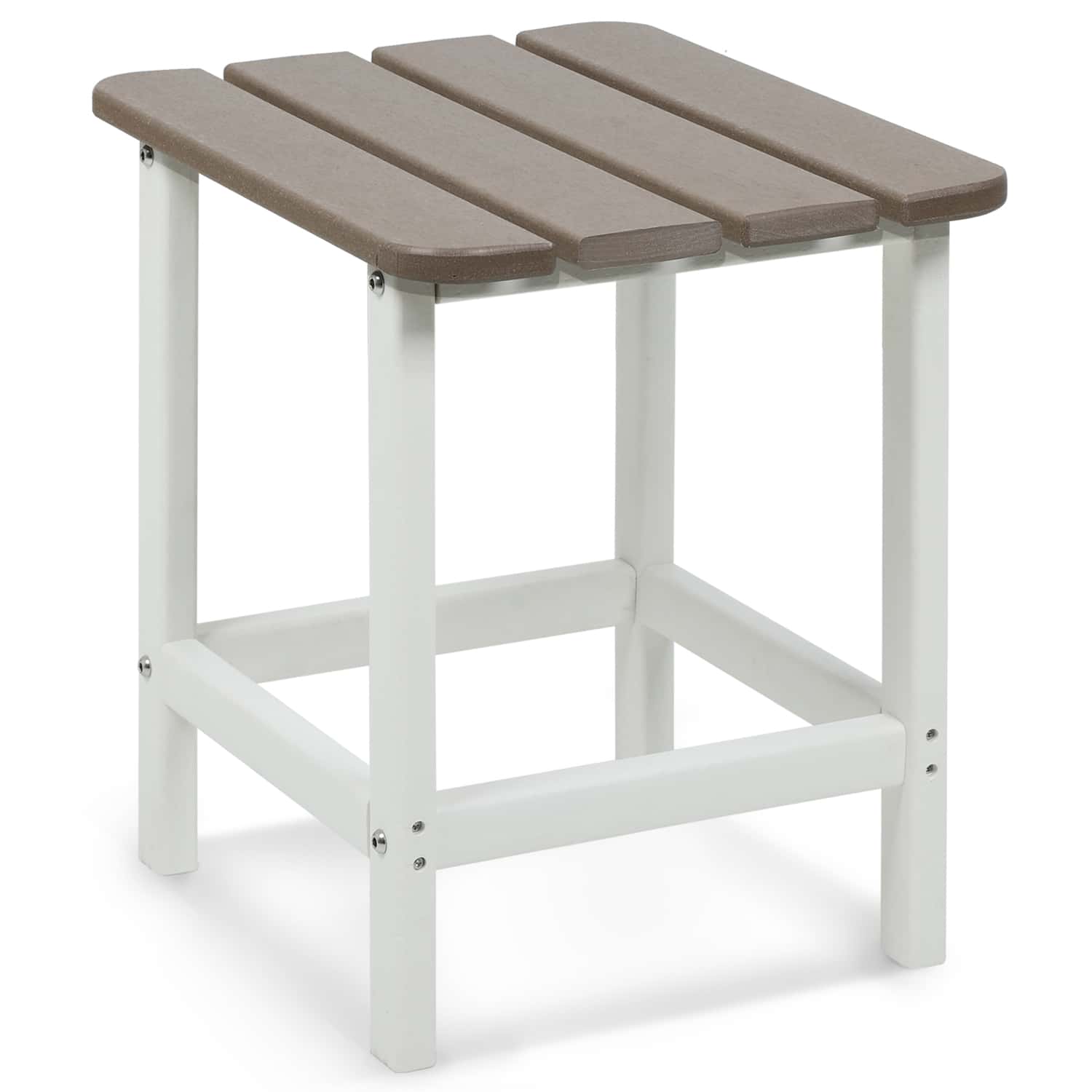 Aoodor Outdoor Side Table, Square Adirondack Patio End Table For Patio, Pool, Porch - màu nâu - Xem 1