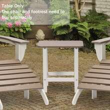 Aoodor Outdoor Side Table, Square Adirondack Patio End Table For Patio, Pool, Porch - 棕色 - 查看 2